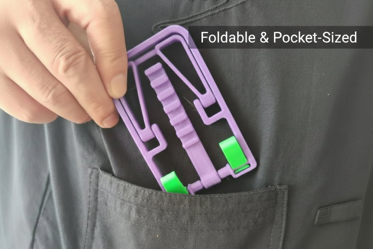Portable Folding Phone Stand, Colorful 3D-Printed Lightweight Card-Style Holder