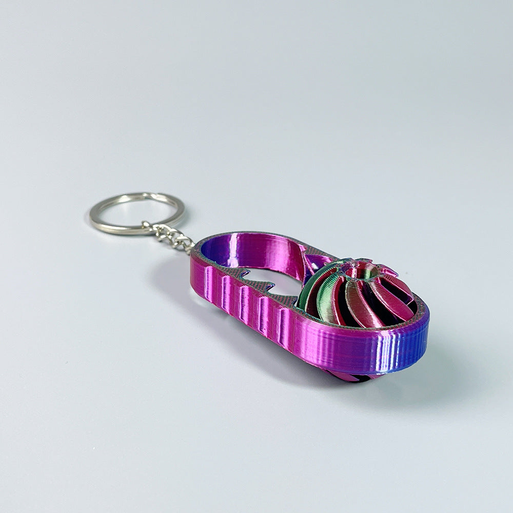 3D printing fingertip spinning music spiral three-dimensional structure ornament two-color vortex toy