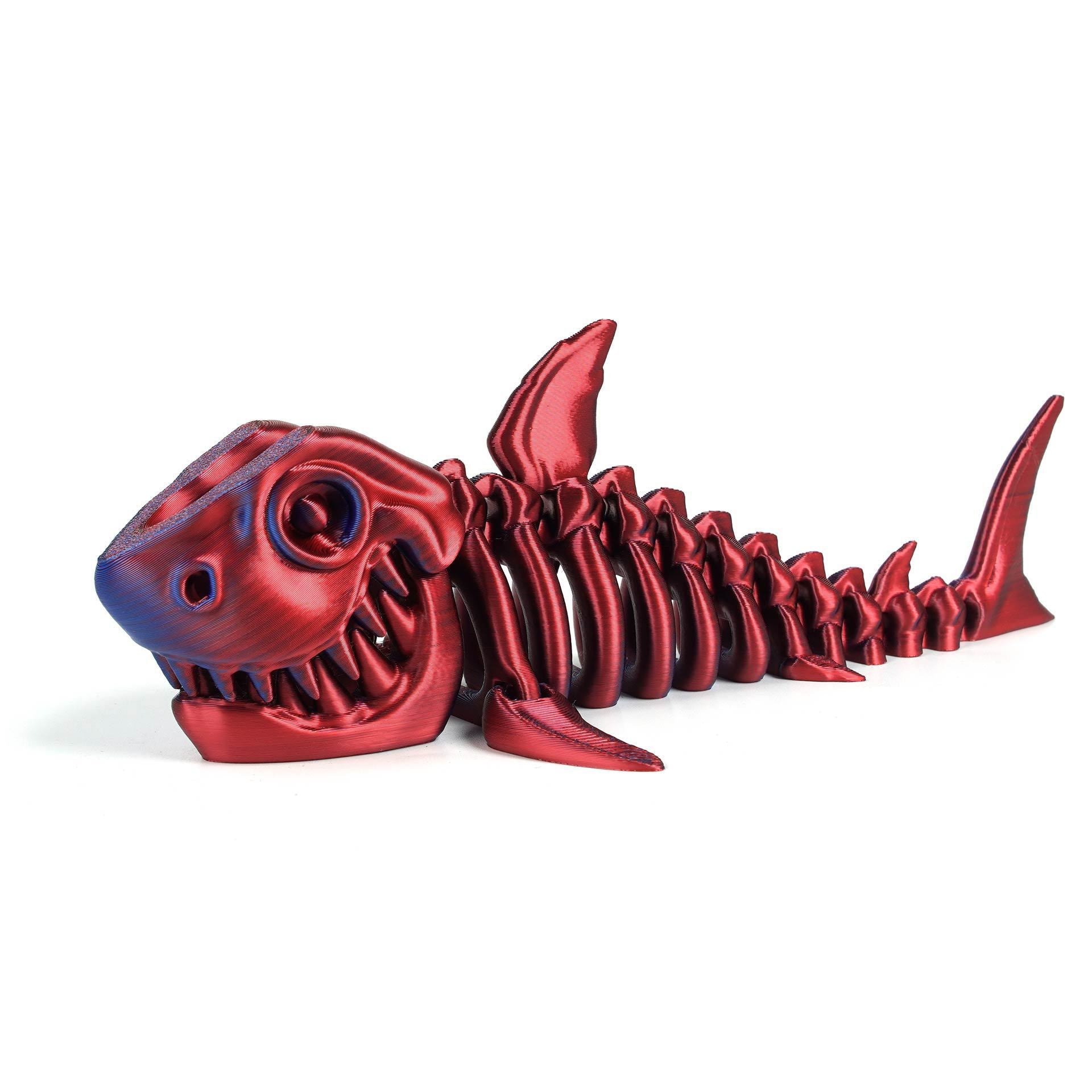 3D printing shark joint movable and retractable toy multi-color creative ornament luminous