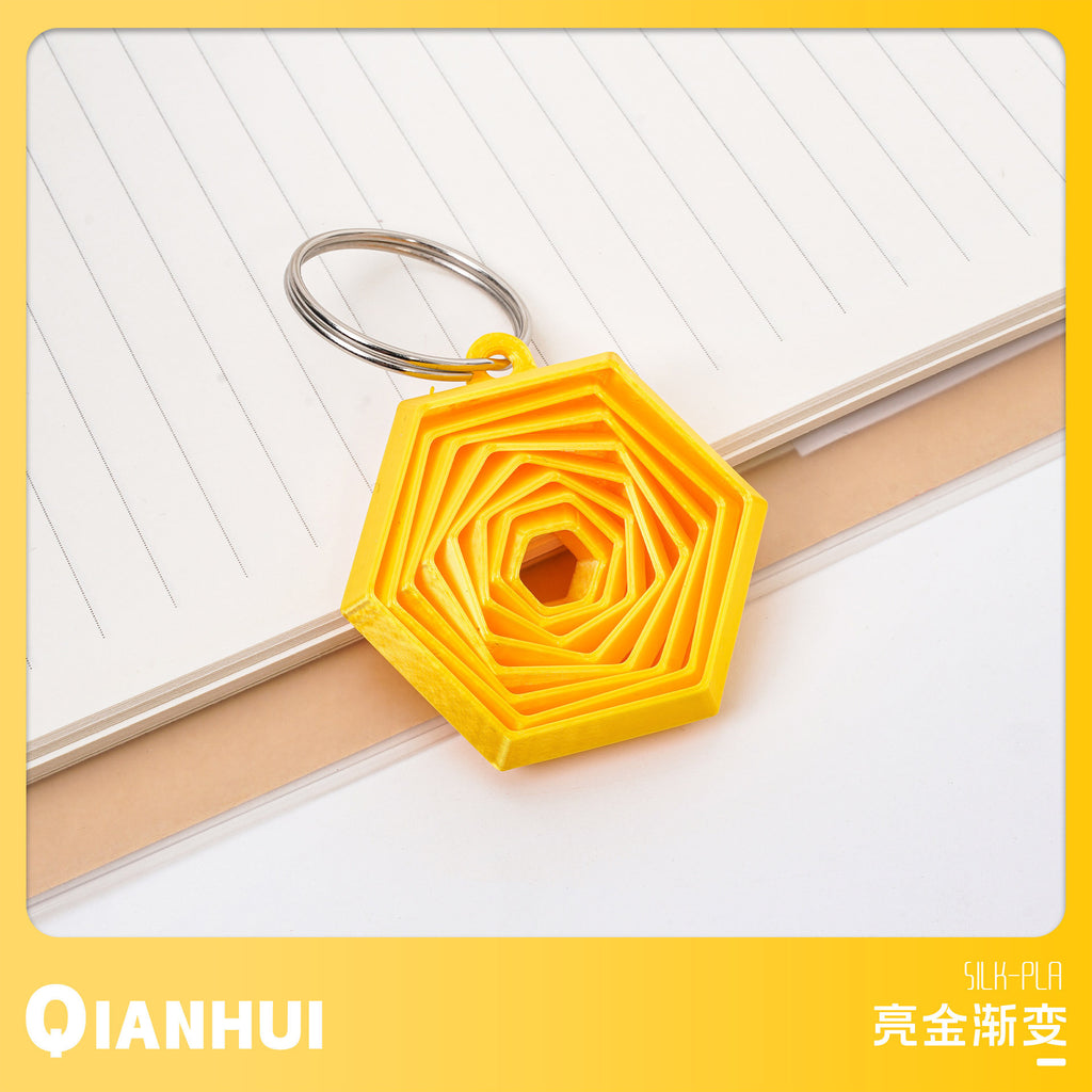 3D Printed Keychain Hexagon Fidget Hexagon Decompression Toy