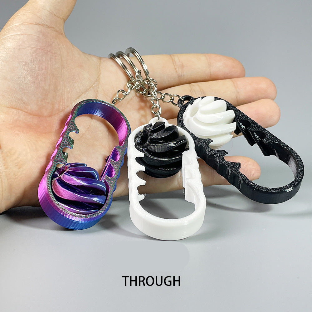 3D printing fingertip spinning music spiral three-dimensional structure ornament two-color vortex toy