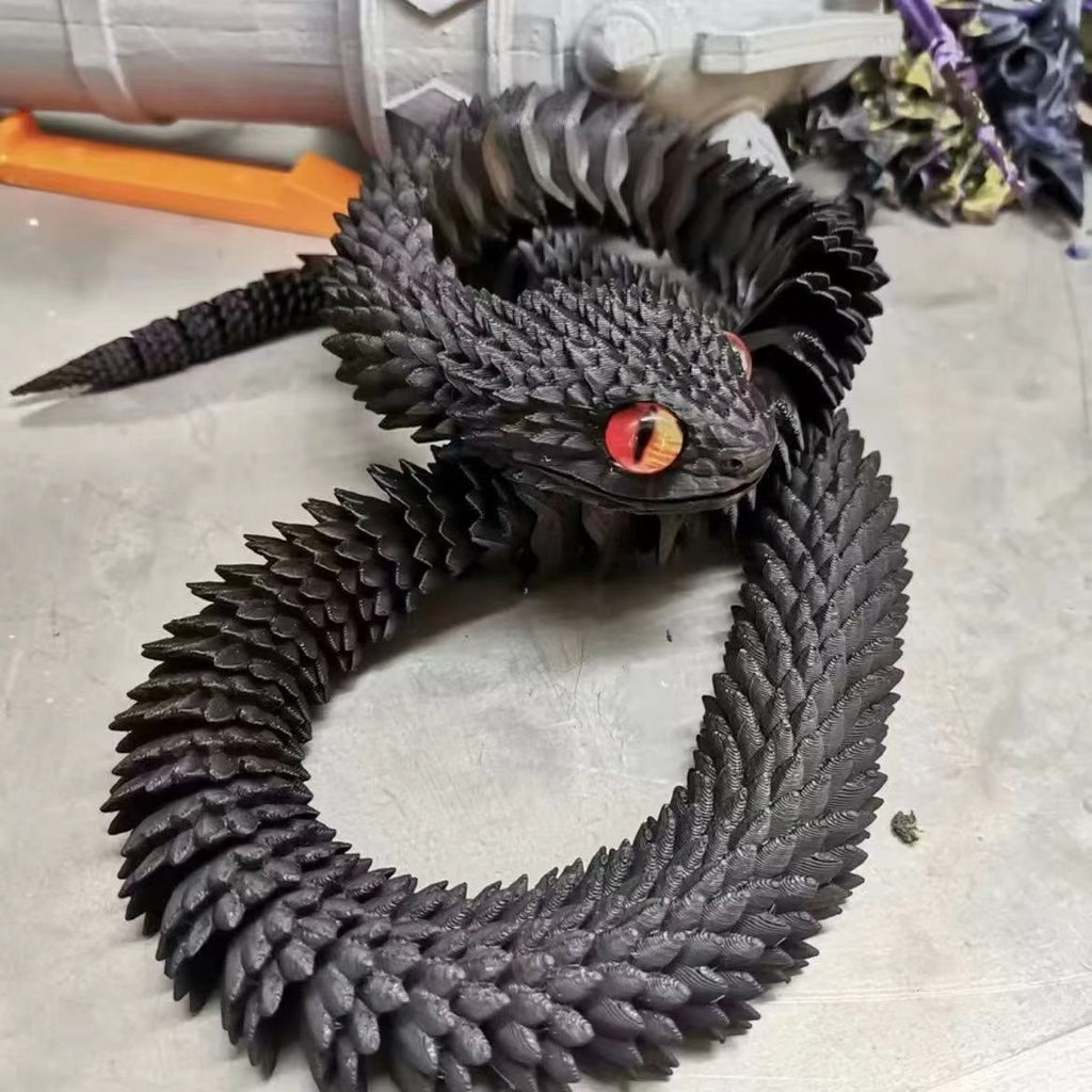 3D printed Viper toy simulation python joints can be moved