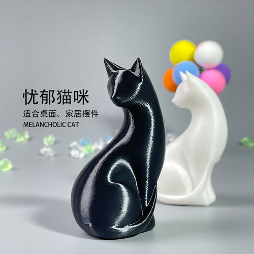 3D printed cat sculpture ornament
