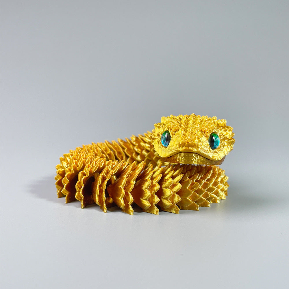 3D printed Viper joint movable eye ornament