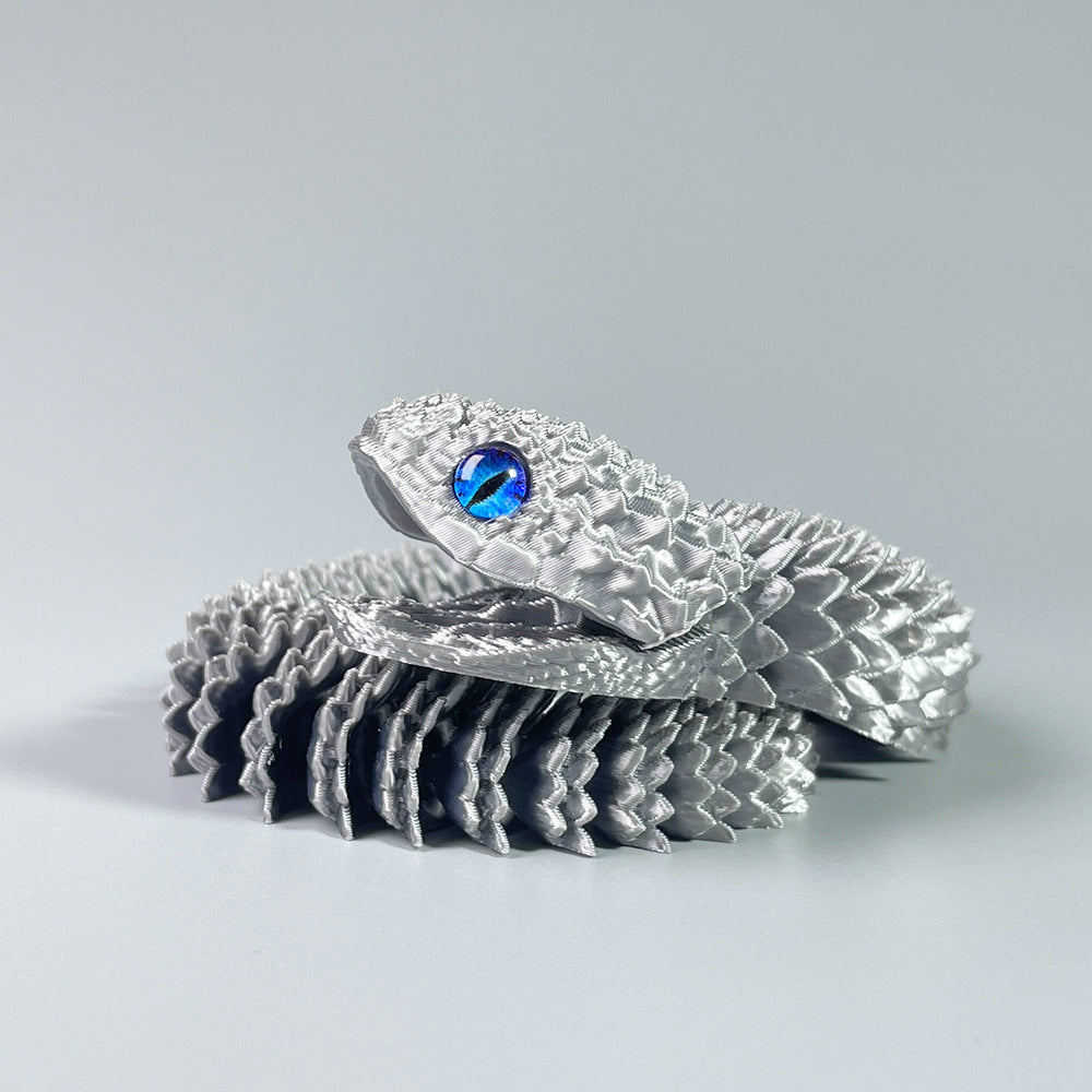 3D printed Viper joint movable eye ornament