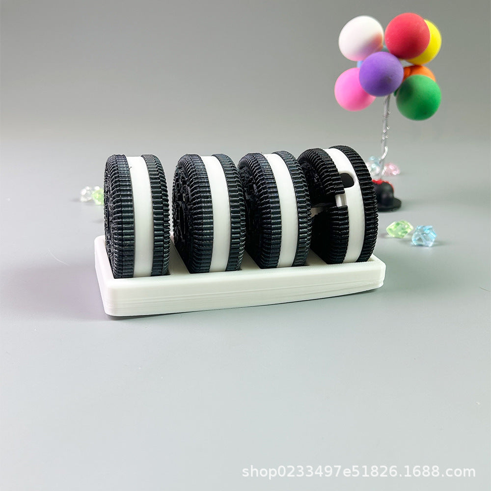 3D printing Oreo take-up PLA material black and white simulated cookie take-up