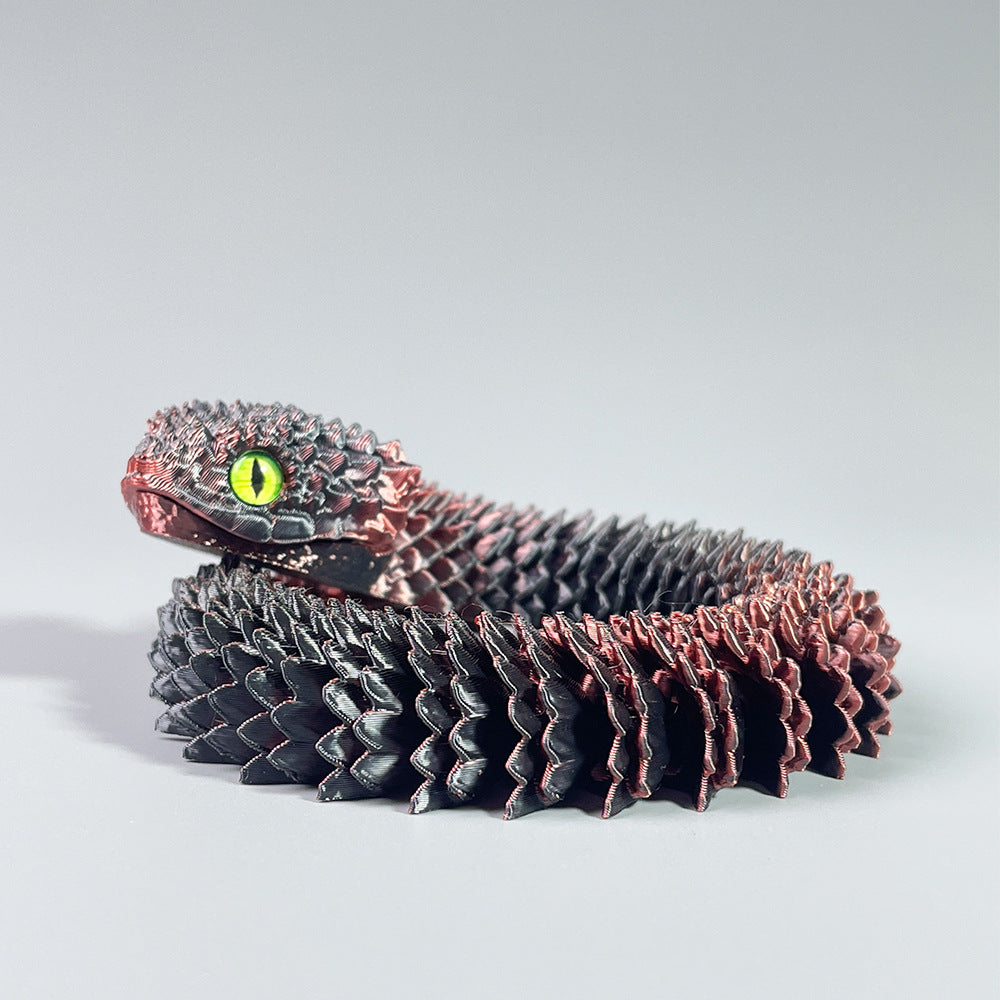 3D printed Viper joint movable eye ornament