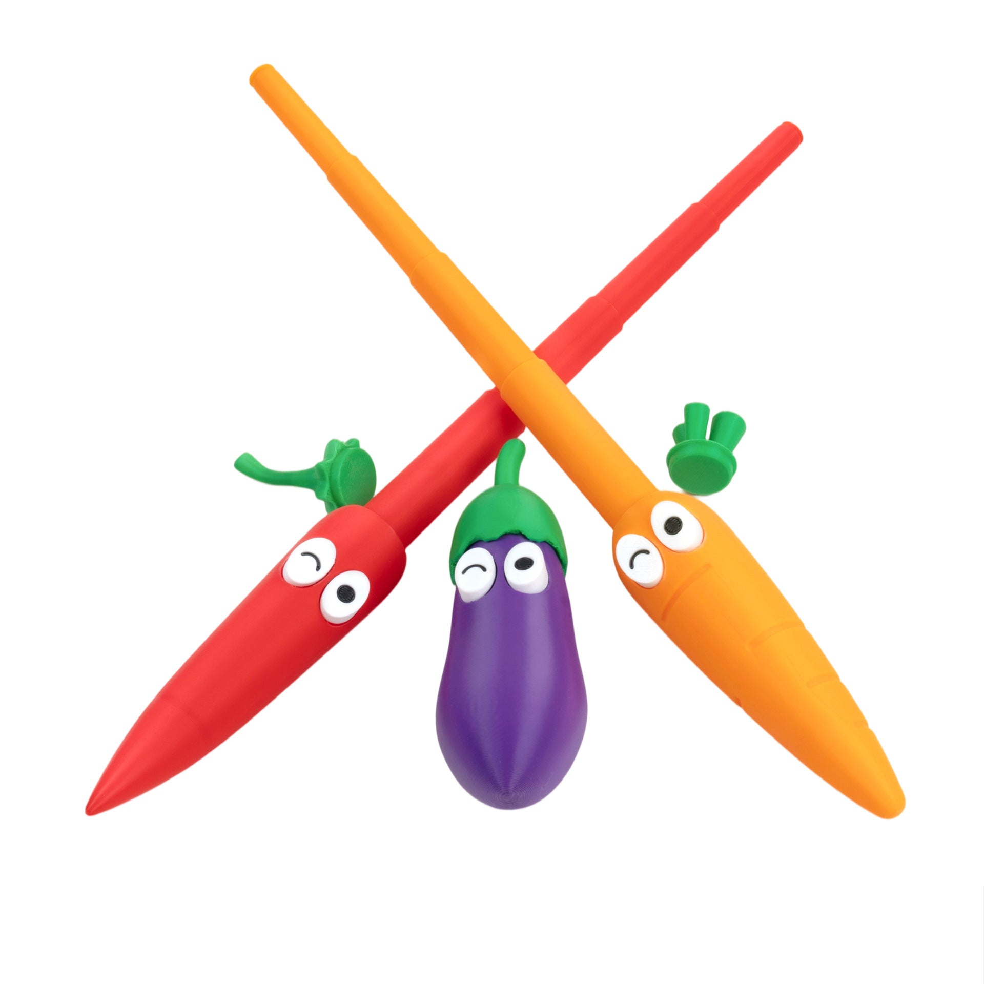 Popular 3D printing vegetable and fruit series telescopic sword portable decompression creative children's fun toy ornament gift