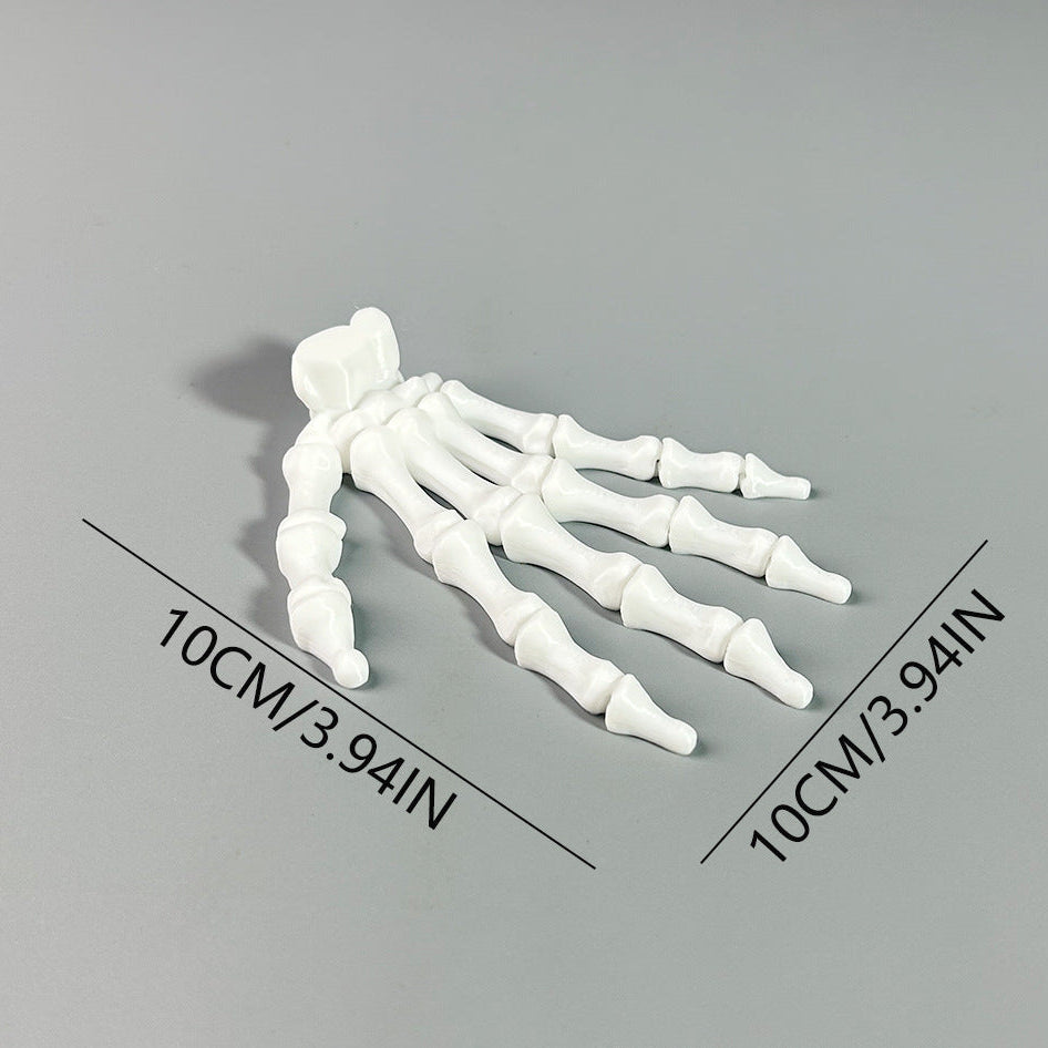 Model of a foot骨骼 on a gray background with measurements indicated
