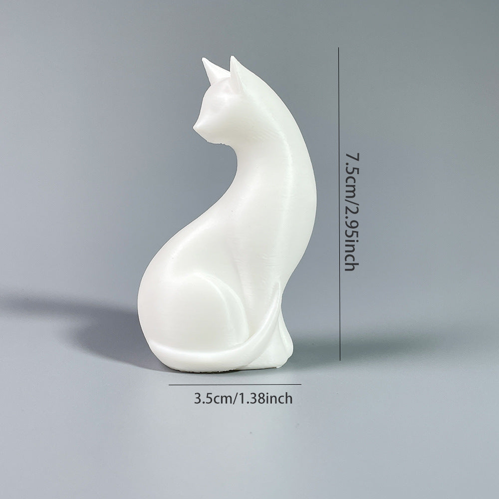 3D printed cat sculpture ornament