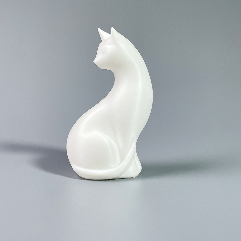 3D printed cat sculpture ornament