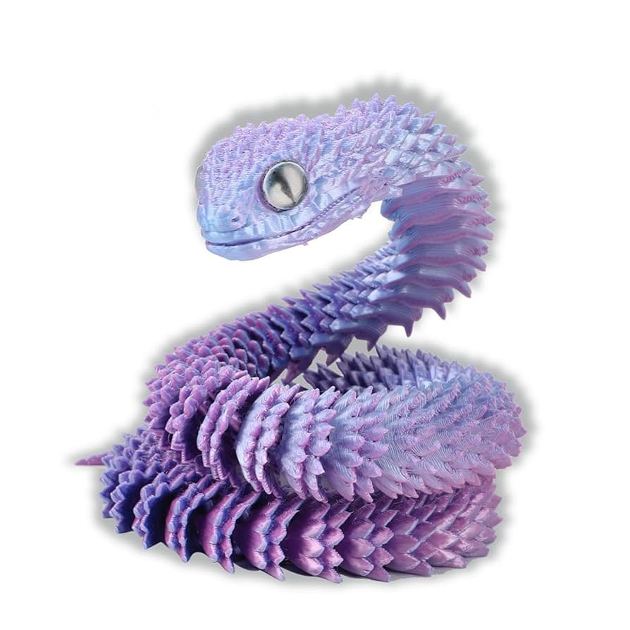 3D printed Viper toy simulation python joints can be moved