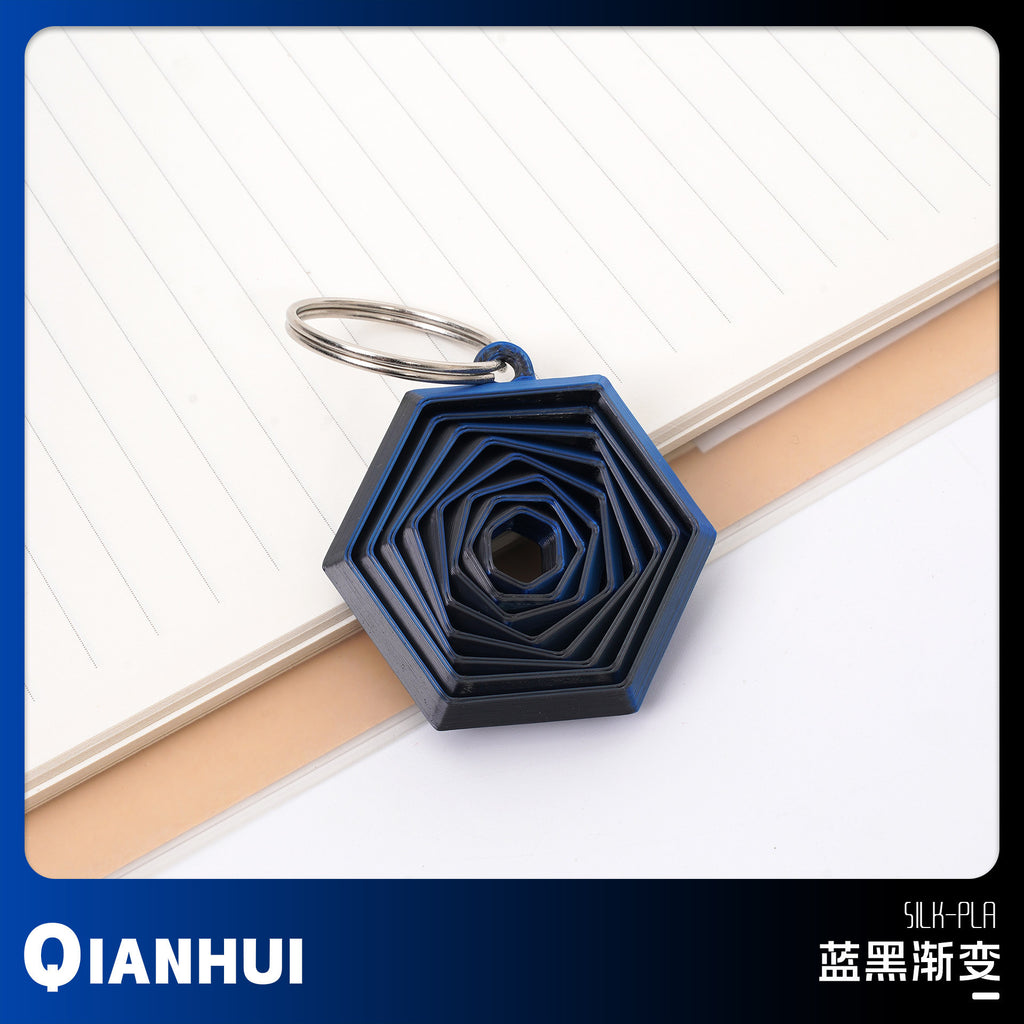 3D Printed Keychain Hexagon Fidget Hexagon Decompression Toy