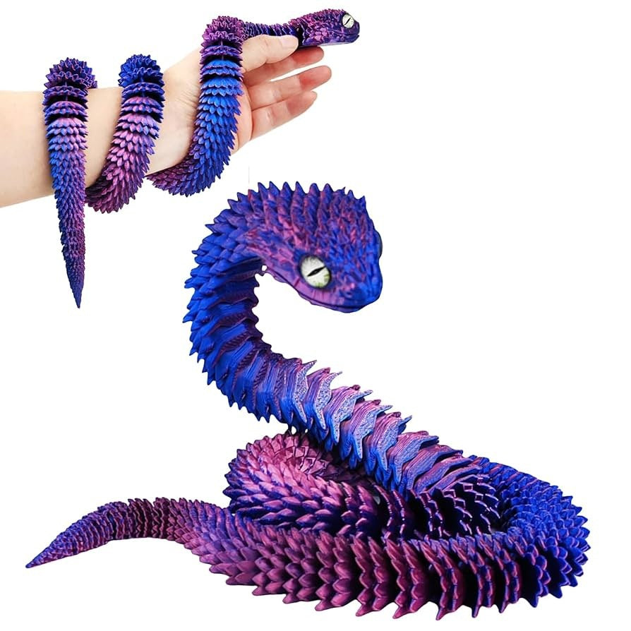 3D printed Viper toy simulation python joints can be moved