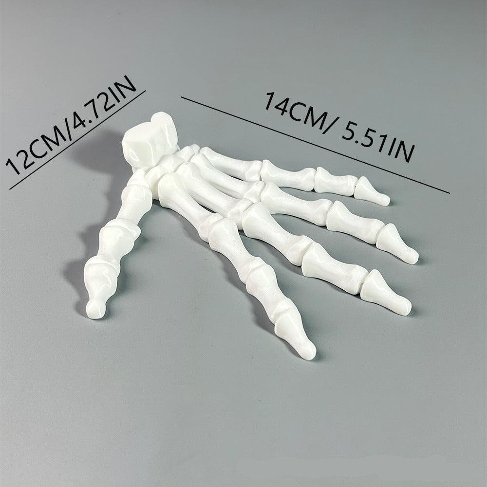 Anatomical model of a foot with measurements on a gray background