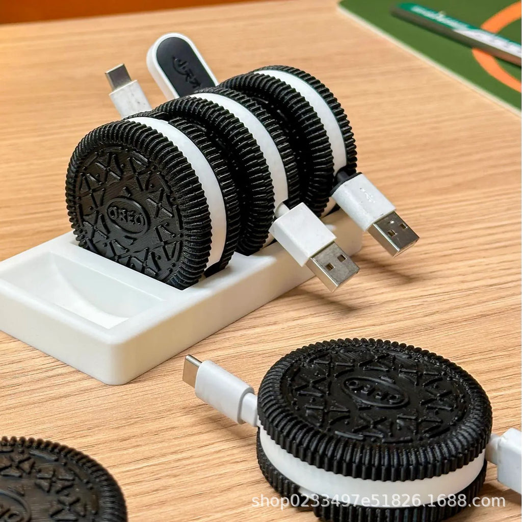 3D printing Oreo take-up PLA material black and white simulated cookie take-up