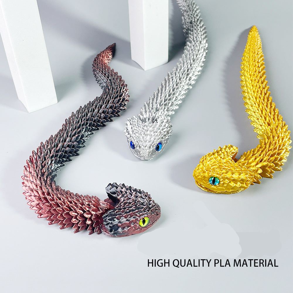 3D printed Viper joint movable eye ornament