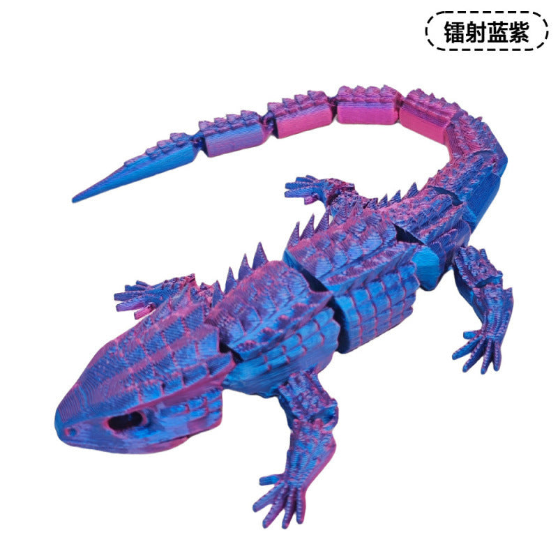 3D printing lizard whole body joints movable ornament tide play toy