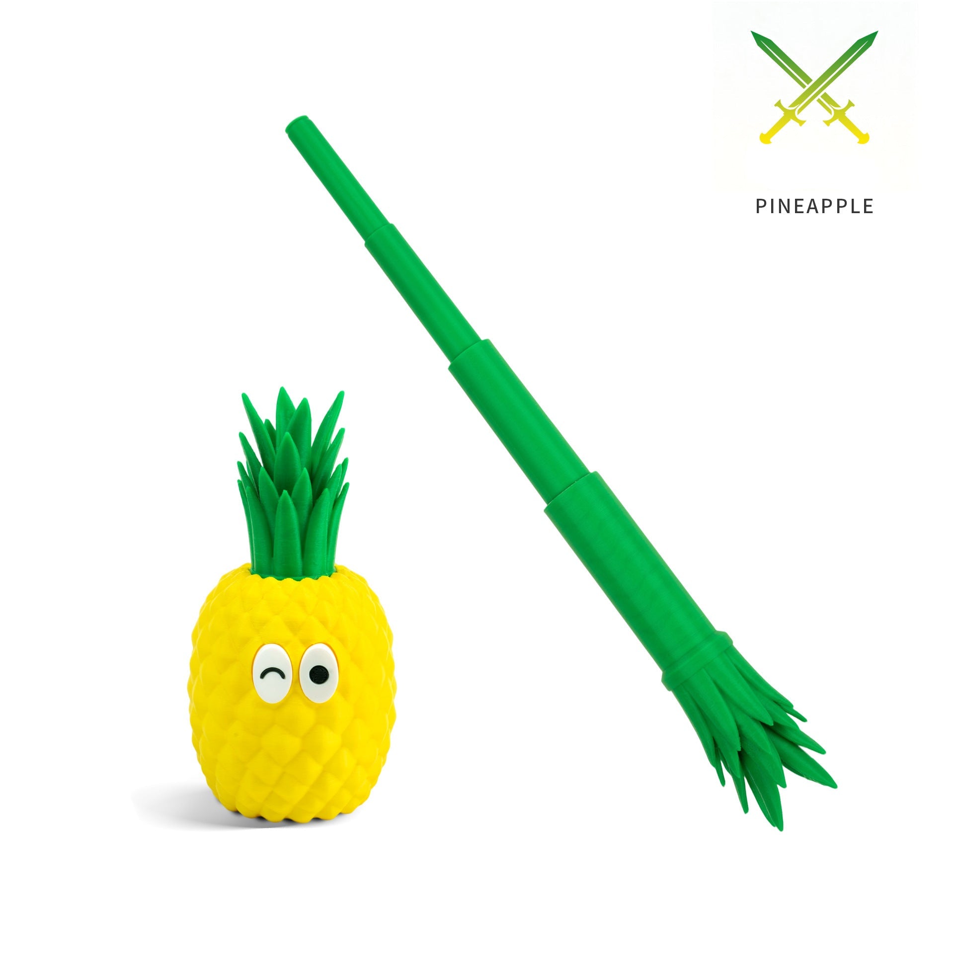 Popular 3D printing vegetable and fruit series telescopic sword portable decompression creative children's fun toy ornament gift