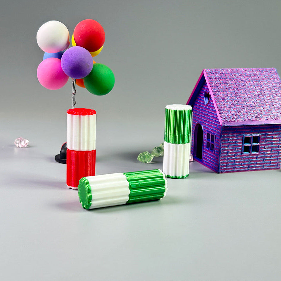 3D printing explosion decompression small toy two-color knob