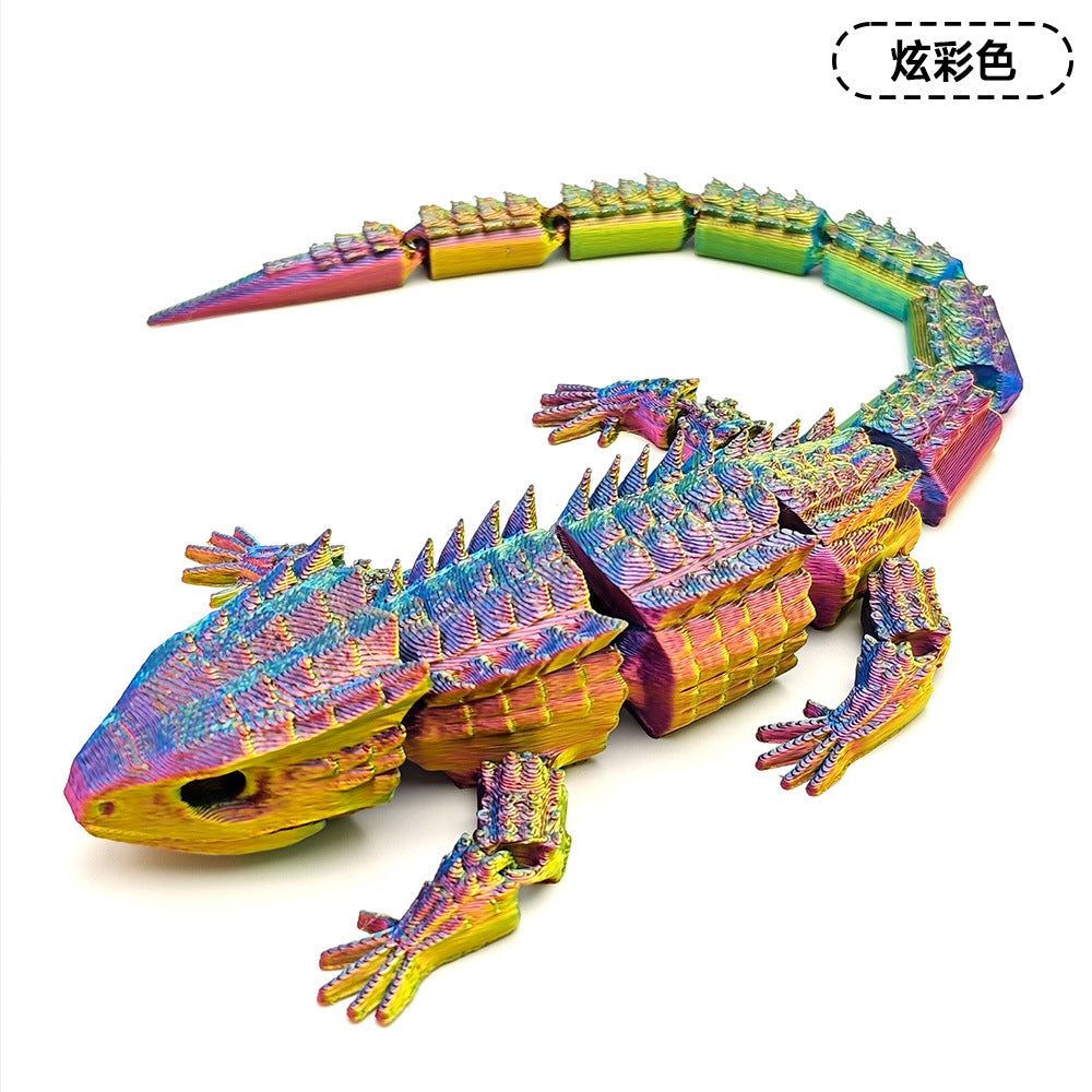 3D printing lizard whole body joints movable ornament tide play toy
