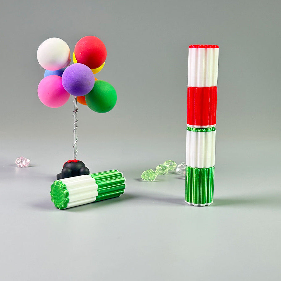 3D printing explosion decompression small toy two-color knob