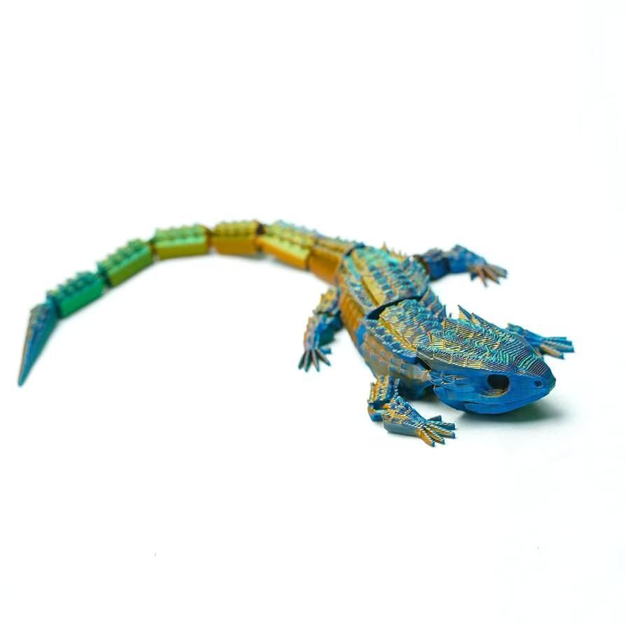 3D printing lizard whole body joints movable ornament tide play toy