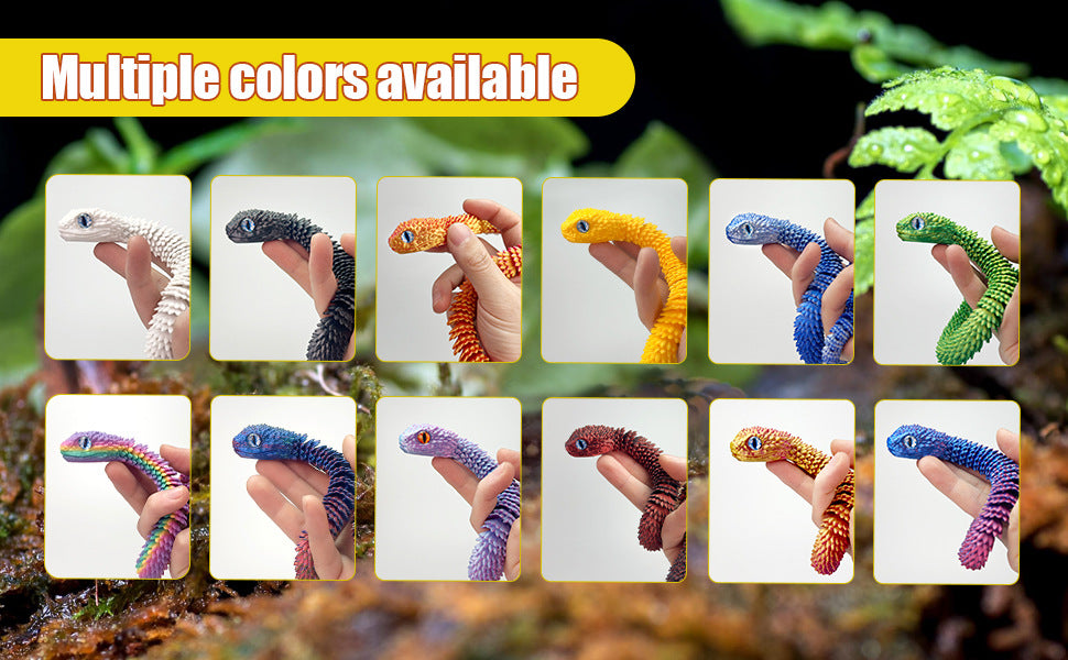 3D printed Viper toy simulation python joints can be moved